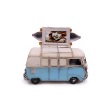 Dekoratif Metal Minibüs Çerçeveli ve Kumbaralı Hediyelik