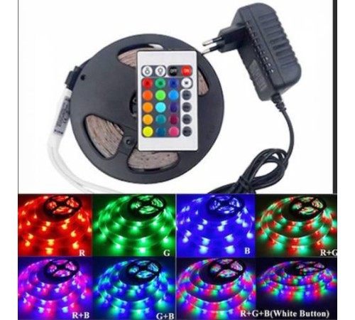 3 Çipli RGB İç Mekan Şerit Led 5 Metre Dekoratif Aydınlatma