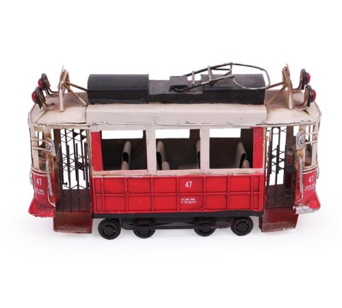 Dekoratif Metal Taksim Tramvay Vintage Biblo Hediyelik