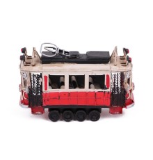 Dekoratif Metal Taksim Tramvay Küçük Vintage Biblo Hediyelik