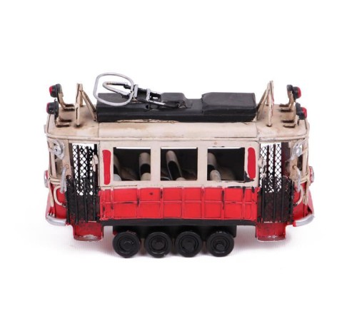 Dekoratif Metal Taksim Tramvay Küçük Vintage Biblo Hediyelik
