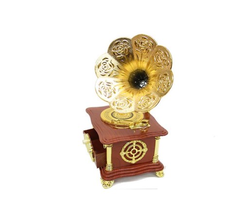 Gramofon Ayaklı Müzikli Vintage Müzik Kutusu Hediyelik