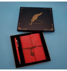 Defter Kalem Kırmızı Renk Dekoratif Hediyelik