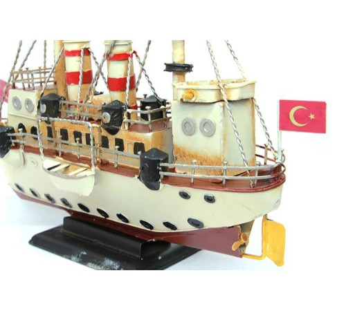 Metal Gemi Biblo Dekoratif Hediyelik