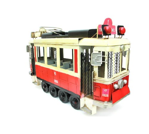 Metal Taksim Tramvay Büyük Biblo Dekoratif Hediyelik