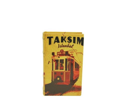 Kutu Kitap Taksim Ahşap Suni Deri Kaplı Dekoratif Hediyelik