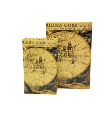 Kutu Kitap Harita 2'li Set Dekoratif Hediyelik