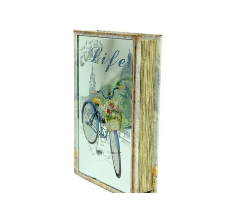 Kutu Kitap Aynalı Bisiklet Dekoratif Hediyelik