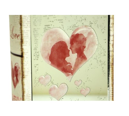 Kutu Kitap Aynalı Valentine Dekoratif Hediyelik
