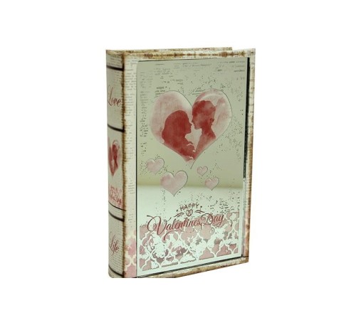 Kutu Kitap Aynalı Valentine Dekoratif Hediyelik