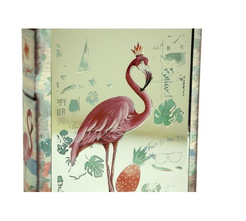 Kutu Kitap Aynalı Flamingo Dekoratiif Hediyelik