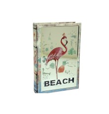 Kutu Kitap Aynalı Flamingo Dekoratiif Hediyelik