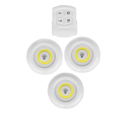 Kablosuz Uzaktan Kumandalı 3lü Led Lamba Seti
