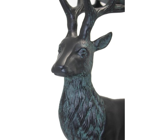 Metal Geyikli Kase 55 Cm Dekoratif Hediyelik