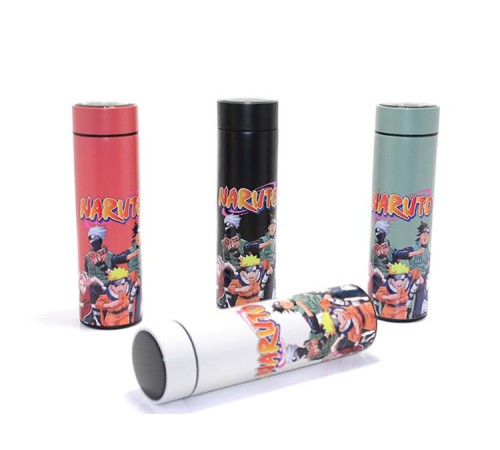 1 Adet Anime Baskılı Dijital Göstergeli Termos 500 ml