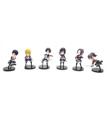 Silikon Anime Figür 6’lı Set Dekoratif Hediyelik