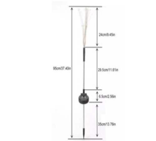 Solar Panelli Havai Fişek 150 Led Işık Saplamalı Gün Işığı 2'li Set