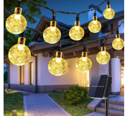 7m 50 Led Gün Işığı Solar Bahçe Aydınlatma Dekorasyon Güneş Enerjili