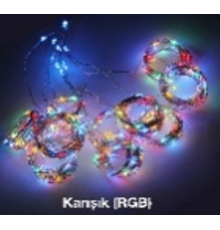 Tel Perde Led 3*3m 300 Led RGB