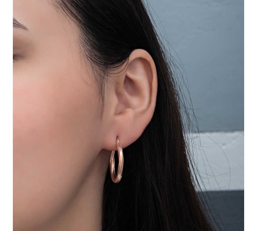 Gümüş Rose 3 mm Burgu Şarnel Küpe