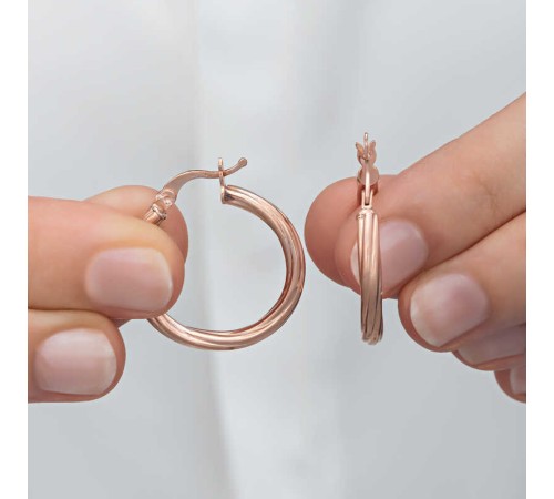 Gümüş Rose 3 mm Burgu Şarnel Küpe
