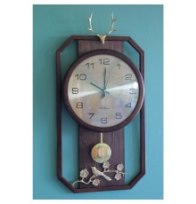 Geyikli Duvar Saati Sarkaçlı Alk1578 Dekoratif Hediyelik