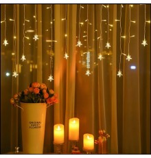 Yıldız 4m 96 Led 19 Saçak 40-50-60cm Gün Işığı yıldız boyutu:7cm