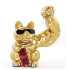 Polyester Şanslı Kedi Figürü Dekoratif Hediyelik