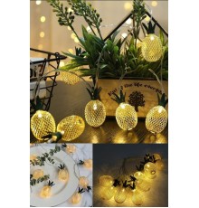 2m 10 Led Pilli 2 Kademeli Ananas Led Işık