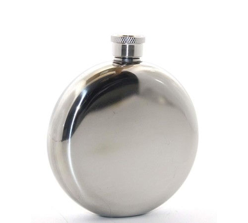 Paslanmaz Çelik Yuvarlak 5 Oz Tekli Matara