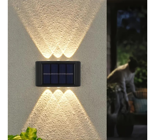 2'li Solar Duvar Aydınlatması 6 Ledli Gün Işığı