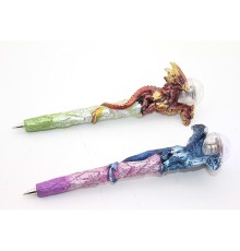 Dragonlu Polyester Işıklı Tükenmez Kalem