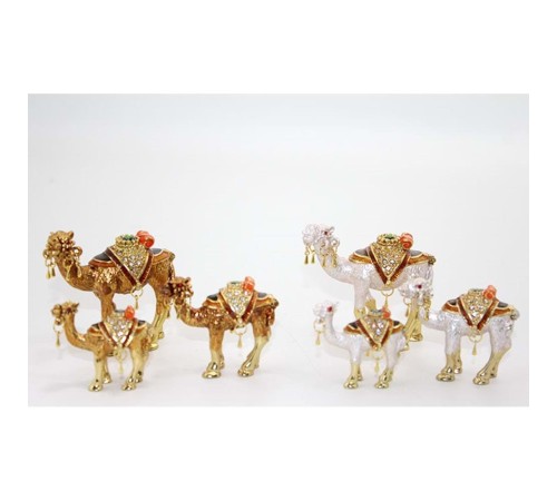 Taşlı 3'Lü Deve Figürü Biblo
