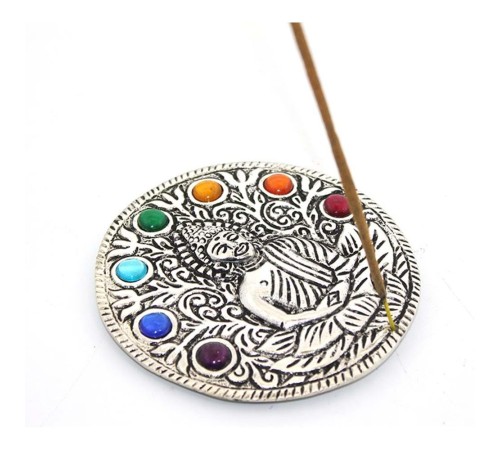Metal 7 Çakra ( Chakra ) Buda Tütsülük