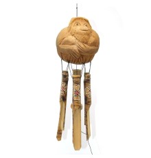 Maymunlu Bambu Rüzgar Çanı