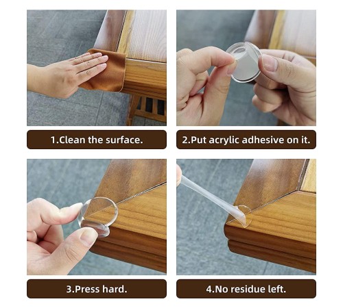 Silikon Şeffaf Masa Kenar , Köşe  Koruması