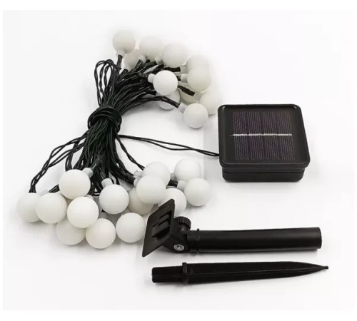Solar 5m 28 Led Top Gün Işığı Siyah Kablolu