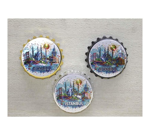 İstanbul Temalı Metal Magnet