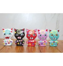 Ahşap 5'Li Kedi Seti