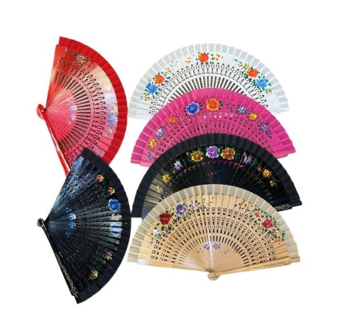 Bambu Yelpaze Karışık Renk 12 Adet