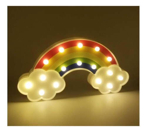 Rengarenk Gökkuşağı Bulut Led Işıklı Gece Lambası
