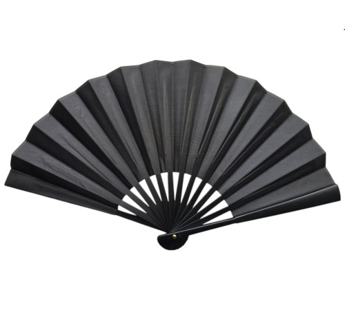 Plastik Kumaş Yelpaze 12'li Siyah