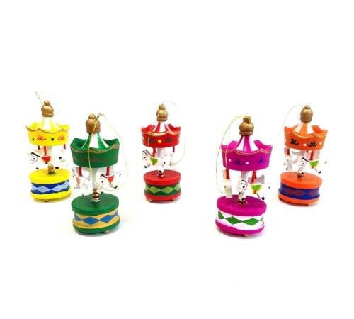 Mini Ahşap 6'lı Atli Karinca