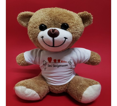 Seni Seviyorum Temalı Peluş Ayıcık