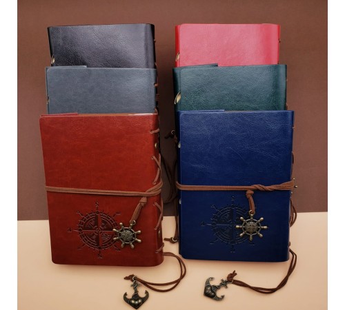 Deri Pusula Tasarımlı Defter
