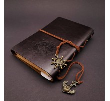 Siyah Deri Pusula Defter