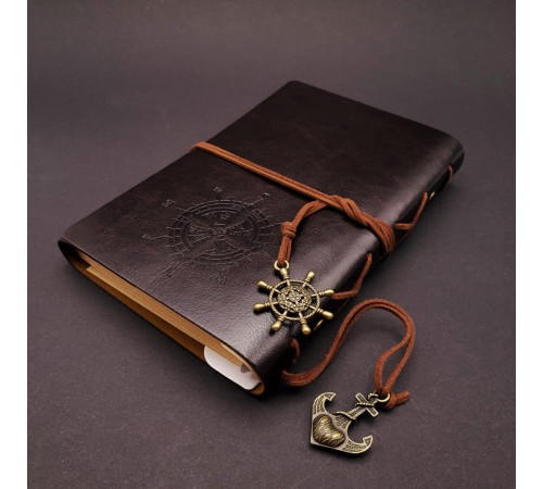 Siyah Deri Pusula Defter