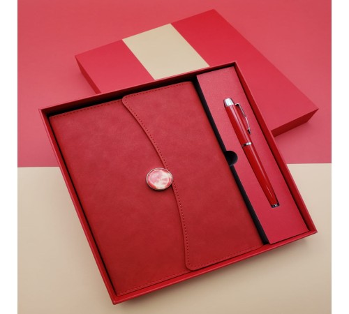 Çizgili Defter Ve Metal Kalem Seti