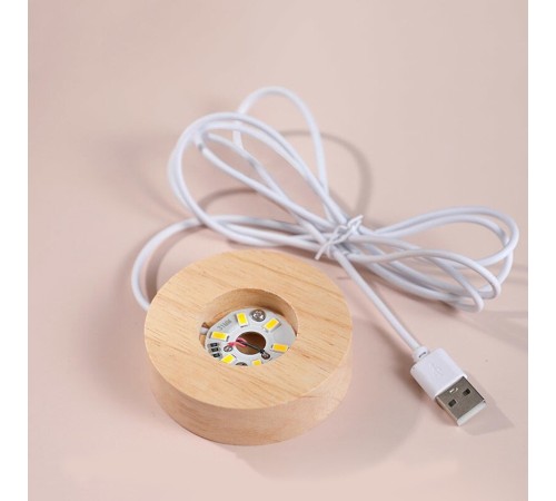 Ahşap Altlıklı Renk Değiştiren Cam Küre