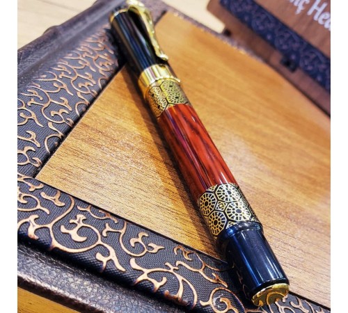 Gold Desenli Metal Roller Kalem
